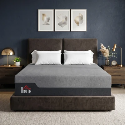 HOMCOM Queen Memory Foam Mattress 14" Cooling Gel Copper, USA