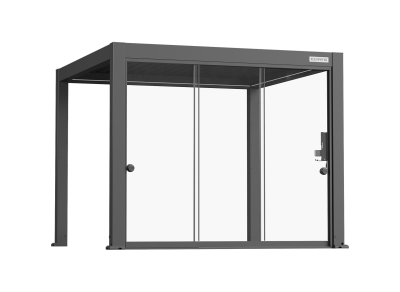 Flexpatio Glass Doors for Gen 2 Perogla 10' Side Gray 10mm Tempered