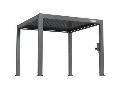 FlexPatio POWER+ PRO Gen 2 Motorized Pergola 10'x10' Gray 6063-T5 Aluminum