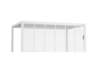 Flexpatio Privacy Shutter Wall Adjustable All-Aluminum 20' Side White