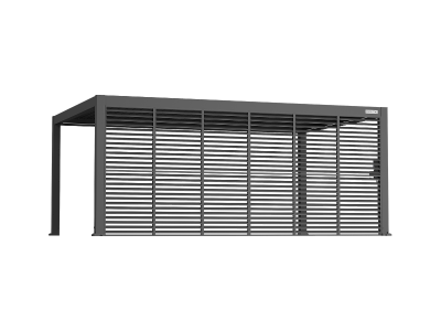 Flexpatio Privacy Shutter Walls 20' Side Gray - Adjustable 0–180° All-Aluminum