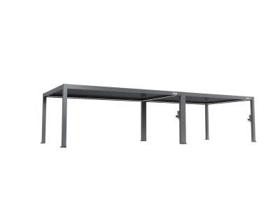 FlexPatio POWER+ PRO Gen 2 Motorized Pergola 13' x 36' (8-Post) Gray