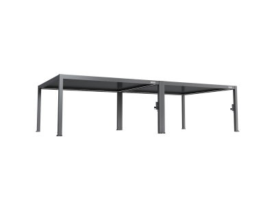 FlexPatio POWER+ PRO Gen 2 Motorized Pergola 16' x 32' Gray, LED, IP68