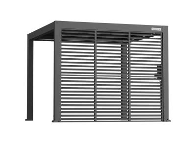 Flexpatio Privacy Shutter Walls - Adjustable Aluminum 10' Side Gray