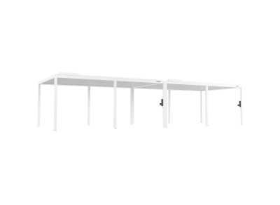 FlexPatio POWER+ Gen 2 Motorized Pergola 13'L x 40'W White, 6063-T5 Aluminum
