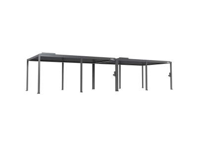 FlexPatio POWER+ Gen2 Motorized Pergola 13'L x 40'W Gray 6063-T5 Aluminum