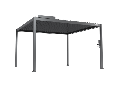 FlexPatio POWER+ Gen 2 Motorized Pergola, 13'L x 13'W, Gray