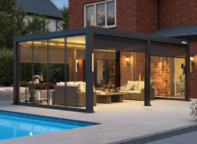 FlexPatio POWER+ PRO Gen 2 Motorized Pergola 10' x 20' White