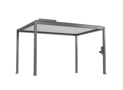FlexPatio POWER+ Gen 2 Motorized Pergola 10'L x 13'W Gray w/ White Louvers