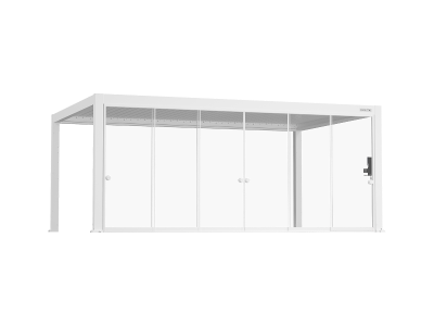 Flexpatio Gen 2 Perogla Glass Doors, 10mm Tempered, White, 20' Side