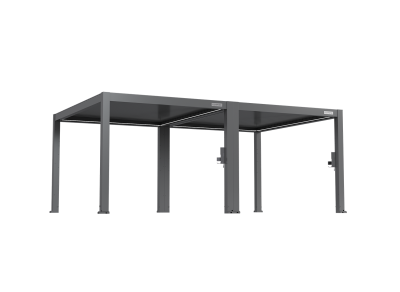 FlexPatio POWER+ PRO Gen 2 Pergola 13'x26' Gray Motorized