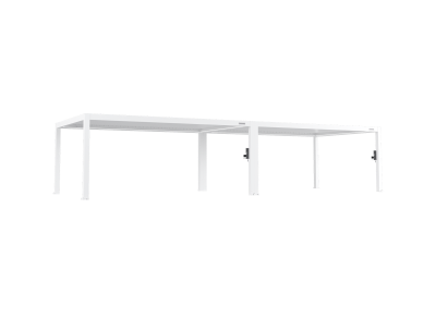 FlexPatio POWER+ PRO Gen 2 Motorized Pergola 13'x40' (8-Post) White