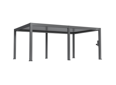 FlexPatio POWER+ PRO Gen 2 Pergola 13'x20' Gray (6-Post) Motorized