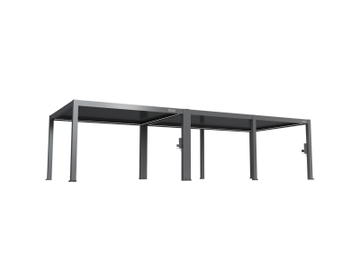 FlexPatio POWER+ PRO Gen 2 Motorized Pergola 13' x 33' Gray (10-Post)
