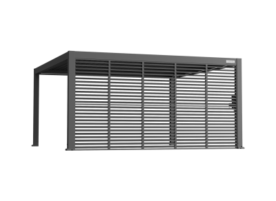 Flexpatio Privacy Shutter Walls 16' Side Gray - Adjustable 0–180° All-Aluminum