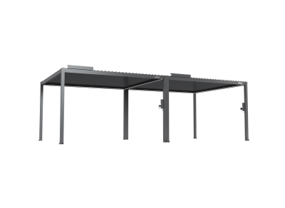 FlexPatio POWER+ Gen 2 Motorized Pergola 13'x26' Gray, 6063-T5 Aluminum