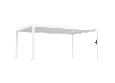 FlexPatio POWER+ PRO Gen 2 Pergola 13'x20' (4-Post) White w/ Motorized Louvers