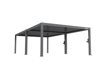 FlexPatio POWER+ PRO Gen 2 Motorized Pergola 16' x 29' Gray, LED, IP68