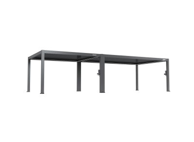 FlexPatio POWER+ PRO Gen 2 Motorized Pergola 13' x 33' Gray (8-Post)