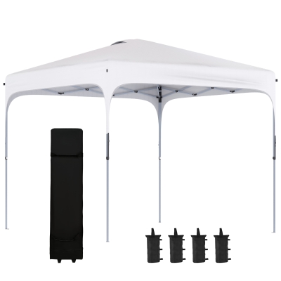 Outsunny 10' x 10' Pop Up Canopy Tent, Adjustable Outdoor Shelter