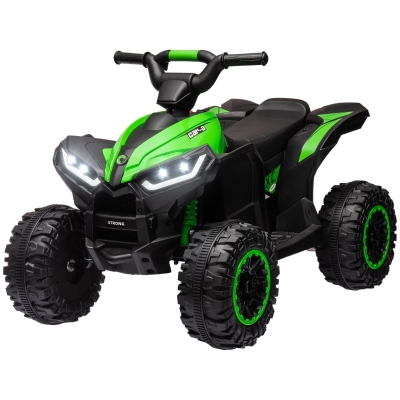Aosom Kids ATV 12V Ride On 4 Wheeler Dual Motors, 3.7 MPH, Green