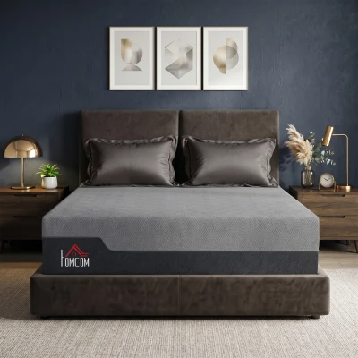 HOMCOM Queen Memory Foam Mattress 14" Cooling Gel Copper, USA