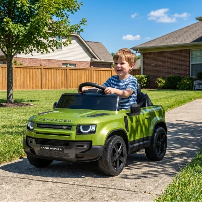 Qaba Land Rover 12V Ride-On Car with Remote, 3 Speeds, Green