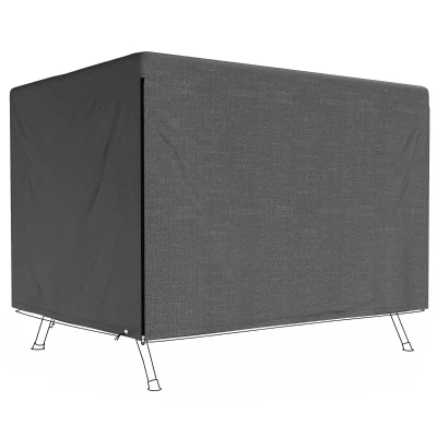 Outsunny 3-Seater Patio Swing Cover, Outdoor Garden Furniture Protection, 85" x 61" x 59", Black