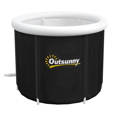 Outsunny Portable Cold Plunge Tub for Athletes, Black