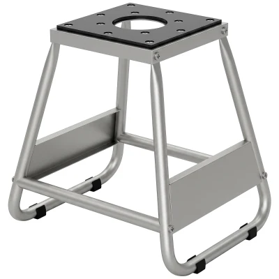 HOMCOM Universal Dirt Bike Stand, 1100 lbs Detachable Anti-Skid Steel Motorcycle Stand with Rubber Platform, Hole, Grey
