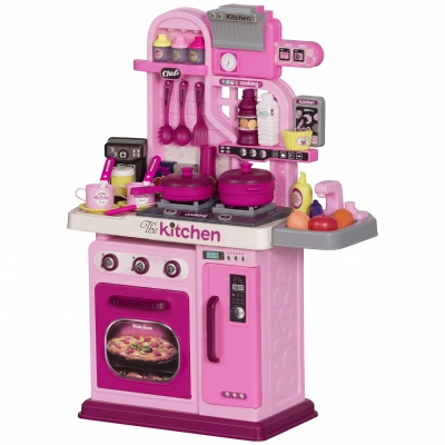 Kids Kitchen Playset 20.9" L x 8.7" W x 27.2" H Pink