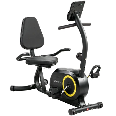 Soozier Recumbent Exercise Bike for Home, Stationary Bike with Bluetooth, App Connectivity, Quiet 8-Level Magnetic Resistance