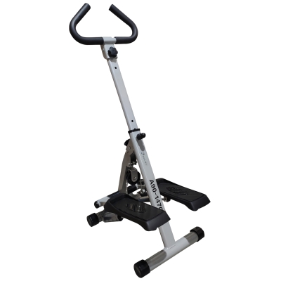 Soozier Height Adjustable Stair Stepper, Stepper Exercise Machine with Handlebar, LCD Monitor, Black