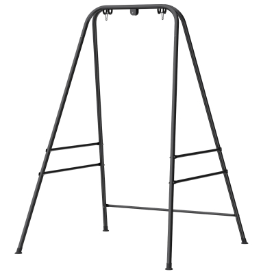 Outsunny Hammock Chair Stand with Anti-Slip Pads, Indoor/Outdoor, Black