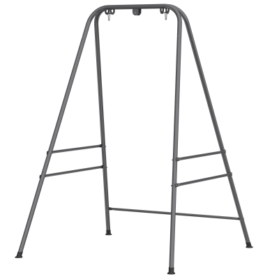 Outsunny Hammock Chair Stand with Anti-Slip Pads, 2 Carabiners, Gray