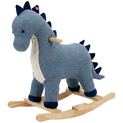 Qaba Dinosaur Rocking Horse, Sound Toy for Toddlers 12-36M