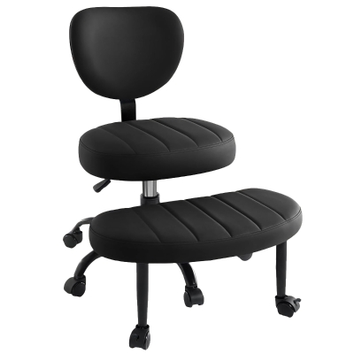 Ergonomic Cross-Legged Meditation Chair with Lumbar Support, 27" L x 35" W x 36.5" H, White