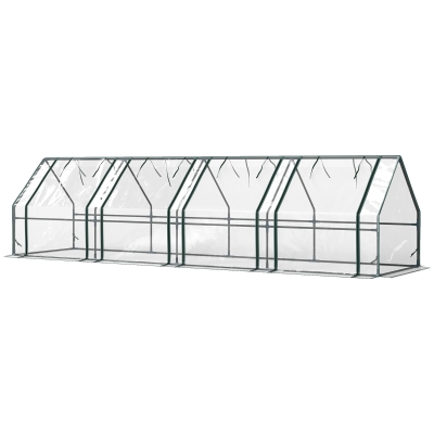 Outsunny 12' x 3' Mini Greenhouse, Outdoor PVC Cover, Clear