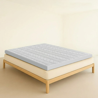 Comfortable 4-Inch Futon Mattress with High-Density Foam, 80" L x 60" W x 4" H, Light Gray