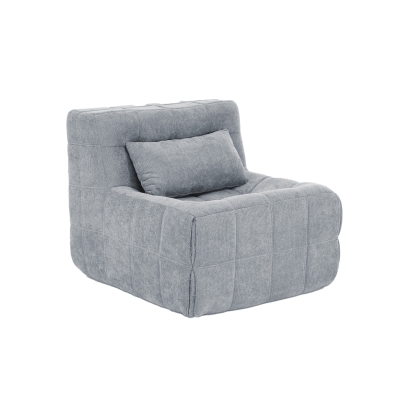 Cozy Modular Accent Chair with High-Resilience Sponge, 32.5"L x 36"W x 29"H, Gray