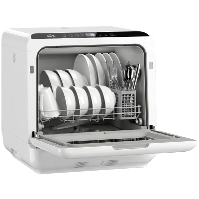 HOMCOM Portable Countertop Dishwasher, 1.6 Gal Tank, 5 Programs