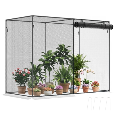Outsunny 6' x 3' Crop Cage, Plant Protection Tent, Black
