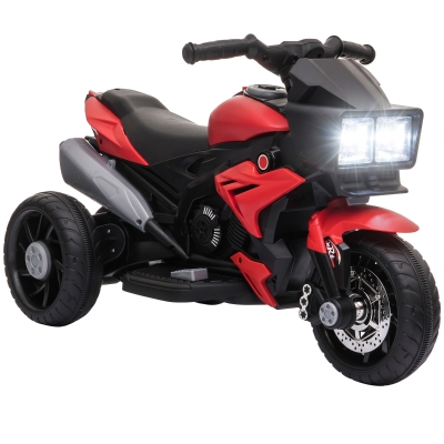 Aosom 6V Kids Motorcycle, Red Battery-Operated Ride-on Toy