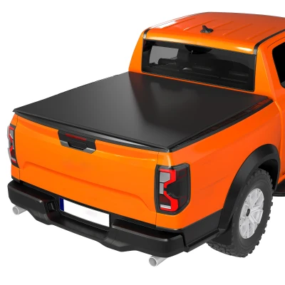 Outsunny 5'6'' Soft Tri-Fold Truck Bed Tonneau Cover for 5.5 ft Bed, Truck Bed Cover with Seal Strip, Black