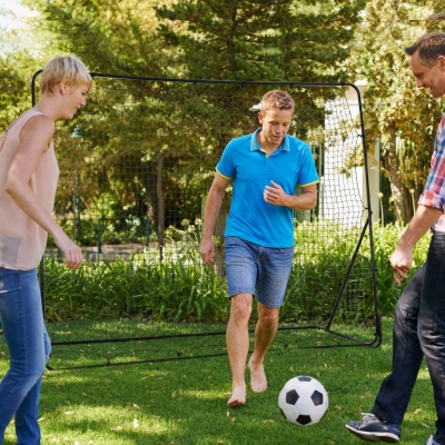 Soozier 8' x 6' Soccer Rebounder Net with 5 Adjustable Angles for Backyard Park Training Practice