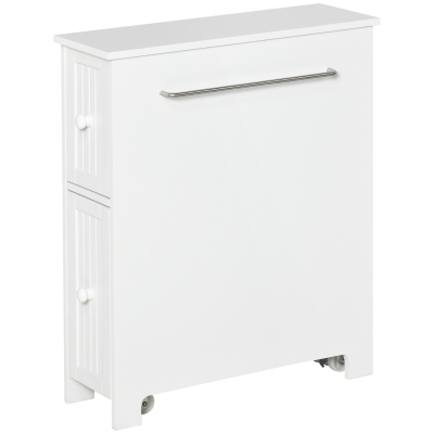Kleankin Slim Bathroom Cabinet, Freestanding Storage, White