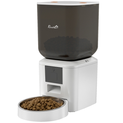 PawHut Automatic Cat Feeder, 2.4G WiFi, Smart APP Control 8L Pet Feeder Dispenser 1-10 Meals with 10s Meal Call Back
