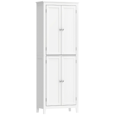 HOMCOM 67" Tall Bathroom Storage Cabinet, Freestanding Narrow Bathroom Cabinet with Adjustable Shelves for Living Room