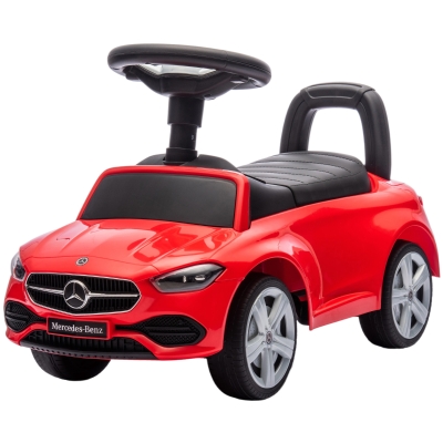 Qaba Mercedes-Benz Kids Ride On Car, Foot-to-Floor Toy, Red