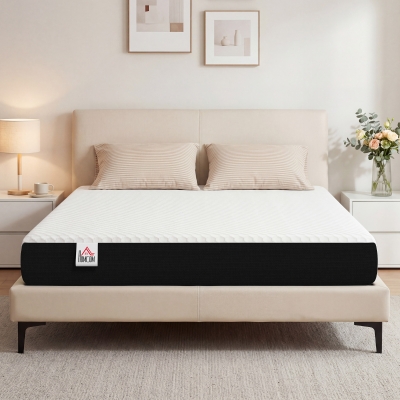 HOMCOM Full Mattress 8 Inch Memory Foam Mattress in a Box, Pressure Relief & Lumbar Support, CertiPUR-US Certified, Medium Firm
